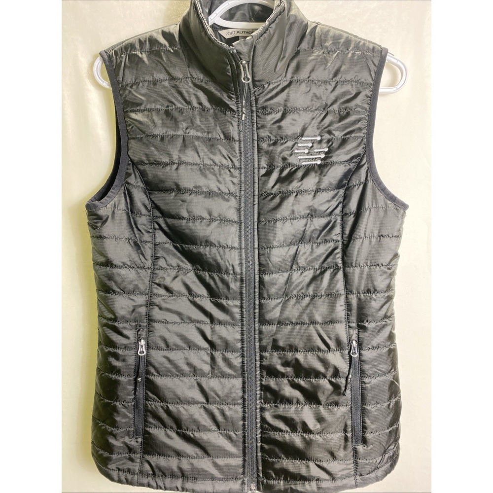 Port Authority Quilted Vest Women S Black Full Zip Light Weight Athletic